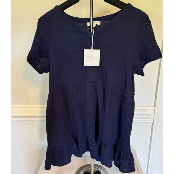 BeachLunchLounge Tops - BEACH LUNCH LOUNGE Navy Blue Top Women’s Size Small NWT